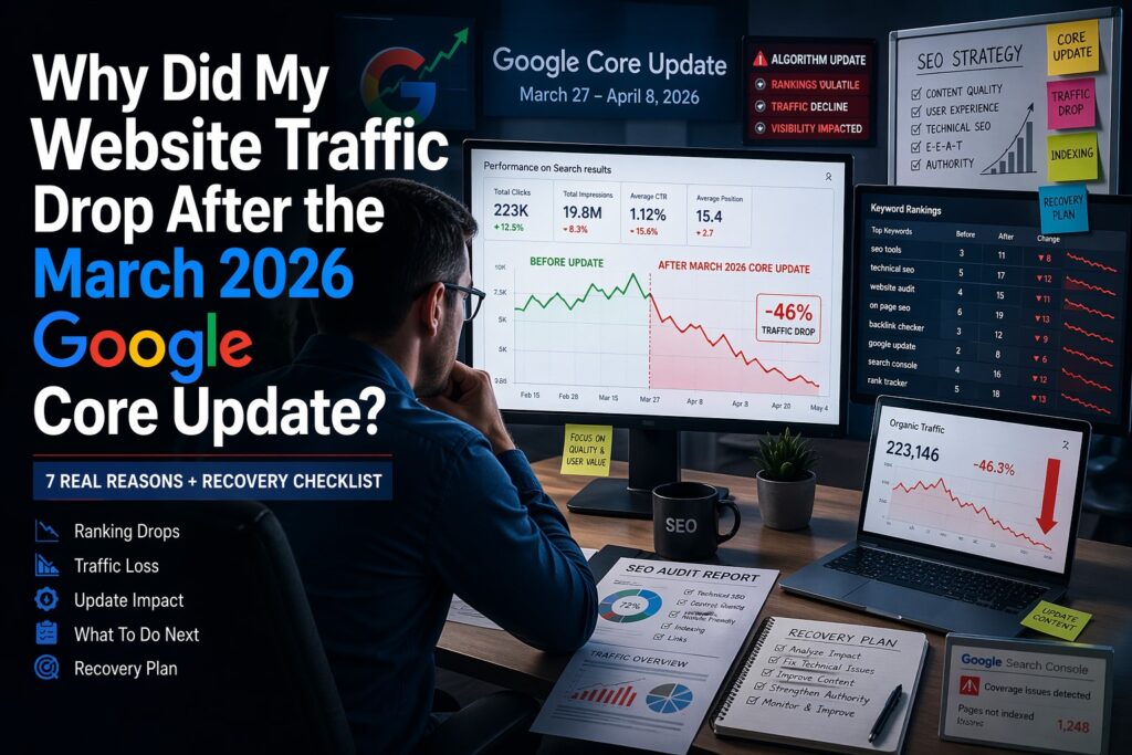 why did my website traffic drop after the march 2026 google core update